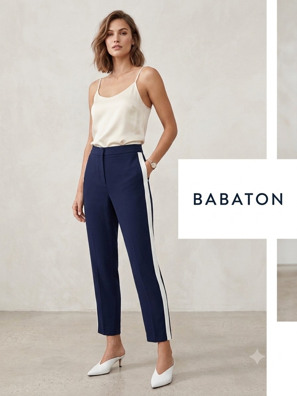 Aritzia Babaton Cigarette Pants with Side Stripe (Conan Pant)
